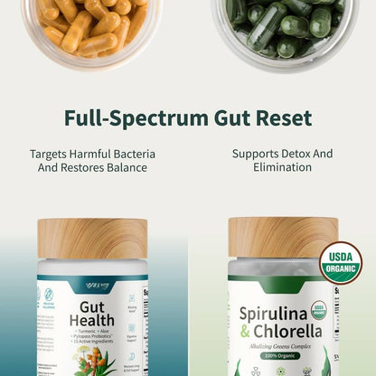 GUT RESET™ | Gut Health + Spirulina & Chlorella